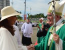 Cristina Fernández junto al Papa Francisco en La Habana