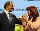 Cristina Fernández y Daniel Scioli en Tecnópolis
