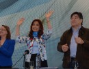 Cristina Fernández, Alicia Kirchner y Carlos Zannini en Río Gallegos