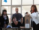 Cristina Fernández vota en Río Gallegos