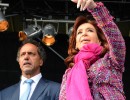 Cristina acompañada por Scioli en la puesta en marcha del Hospital “Dr. René Favaloro” en Rafael Castillo, partido de La Matanza