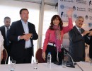 Cristina Fernández, Julio De Vido, Alberto Weretilnek y Miguel Pichetto en la Planta de Enriquecimiento de Uranio de Pilcaniyeu, Río Negro