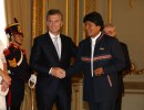 Mauricio Macri, Juliana Awada y Evo Morales