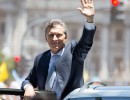 Mauricio Macri saluda a la multitud