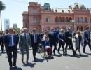 Mauricio Macri, Gabriela Michetti y el Gabinete nacional rumbo a la Catedral