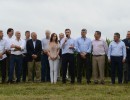 El presidente Mauricio Macri hoy en Pergamino, donde anunció la eliminación de las retenciones a la 