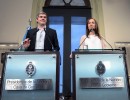 Conferencia de prensa del jefe de Gabinete junto a la gobernadora María Eugenia Vidal.