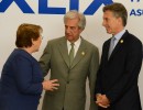 Mauricio Macri, Tabaré Vázquez y Michelle Bachelet