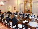 El Presidente Macri junto al Gabinente social reunido en Casa de Gobierno