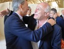 Mauricio Macri junto al gobernador de Santa Fe, Miguel Lifschitz