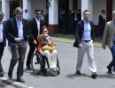 Mauricio Macri, junto a la vicepresidenta Michetti e integrantes del Gabinete, en Olivos