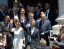 El presidente Mauricio Macri junto a la primera dama salen del Congreso