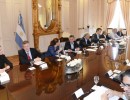 El Presidente Macri junto al Gabinente social reunido en Casa de Gobierno