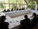 El presidente Mauricio Macri, junto a gobernadores en Olivos