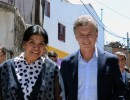 Mauricio Macri junto a la fundadora del Comedor Los Piletones, Margarita Barrientos