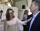 Mauricio  Macri junto a la gobernadora de Santa Cruz, Alicia Kirchner