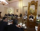 El Presidente encabezó en Casa Rosada una reunión de trabajo con parte del gabinete nacional.