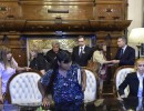 Mauricio Macri junto a familiares de víctimas de violencia de género en Casa de Gobierno