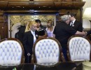 Mauricio Macri junto a familiares de víctimas de violencia de género en Casa de Gobierno