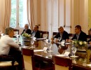El Presidente encabezó en Casa Rosada una reunión de trabajo con parte del gabinete nacional.