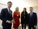 El Presidente, junto a su esposa Julinana Awada, se reunió con la reina Máxima y el Primer Ministro de Holanda.