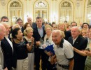 Mauricio Macri junto a sobrevivientes del Holocausto en Casa de Gobierno