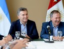 El Presidente junto al gobernador Juan Schiaretti, en la reunión conjunta de Gabinete.