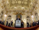 El Presidente anunció la suba del mínimo no imponible en Casa Rosada.