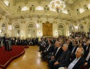 El Presidente anunció la suba del mínimo no imponible en Casa Rosada.