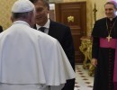 El Presidente Macri antes de su encuentro con el Papa en el Vaticano.