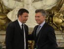 El presidente Macri junto al primer ministro de Italia, Matteo Renzi, en Casa de Gobierno