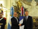 Mauricio Macri recibe al presidente francés