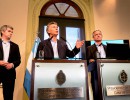 Macri, Peña e Ibarra en conferencia de prensa