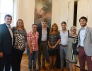 Marcos Peña junto a representantes de FALGBT