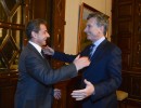 El presidente Macri recibió al exmandatario francés Nicolás Sarkozy