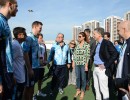 El Presidente saludó a deportistas argentinos en la Villa Olímpica