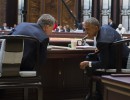 El Presidente Mauricio Macri con Barack Obama y Angela Merkel