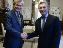 El presidente Mauricio Macri recibió al empresario y escritor belga Gunter Pauli, creador de la Economía Azul