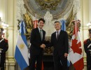 El presidente Mauricio Macri recibió al primer ministro de Canadá