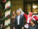 El Presidente participó de un brindis por las Fiestas junto a trabajadores de Casa Rosada