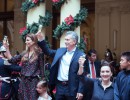 El Presidente participó de un brindis por las Fiestas junto a trabajadores de Casa Rosada