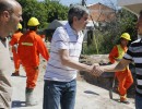 Marcos Peña recorrió obras de pavimentación en Pilar