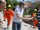 Marcos Peña recorrió obras de pavimentación en Pilar