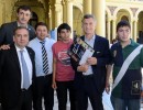 El presidente Macri saludó a alumnos que desarrollaron proyectos de investigación