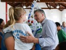 El presidente Macri visitó un hogar de niños en la localidad bonaerense de Guernica