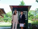 Juliana Awada, junto a la esposa del Primer Ministro de Japón