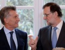 El presidente Macri junto a su par español, Mariano Rajoy