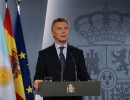 El presidente Macri junto a su par español, Mariano Rajoy