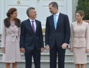 Mauricio Macri y Juliana Awada, junto a los reyes de España, Felipe VI y Letizia