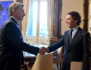 El presidente Mauricio Macri recibió a José María Aznar